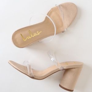 Dakyana Light Nude Suede High Heel Sandals